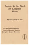 Employee Service Award and Recognition Dinner Program, 1973