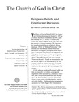 The Church of God in Christ: Religious Beliefs and Healthcare Decisions, 2003 by Frederick L. Ware and Chere B. Hall