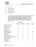 Memo with Evangelical Hospital Systems Minority Physicians statistics, 1984