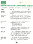 Medical-Dental Staff Topics, 1985, V19 N4, April