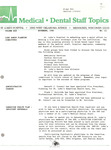 Medical-Dental Staff Topics, 1985, V19 N11, November