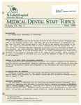 Medical-Dental Staff Topics, 1986, V20 N5, June