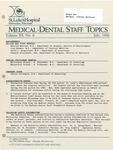 Medical-Dental Staff Topics, 1986, V20 N6, July