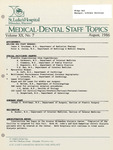 Medical-Dental Staff Topics, 1986, V20 N7, August by Advocate Health - Midwest