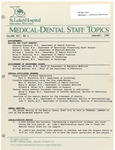 Medical-Dental Staff Topics, 1987, V21 N1, January