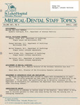 Medical-Dental Staff Topics, 1987, V21 N4, April by Advocate Health - Midwest