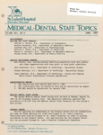 Medical-Dental Staff Topics, 1987, V21 N6, June