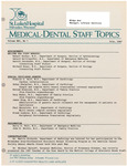 Medical-Dental Staff Topics, 1987, V21 N7, July