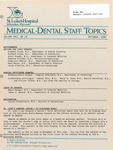 Medical-Dental Staff Topics, 1987, V21 N10, October