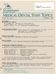 Medical-Dental Staff Topics, 1987, V21 N11, November