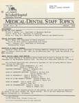 Medical-Dental Staff Topics, 1988, V22 N1, January