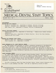 Medical-Dental Staff Topics, 1988, V22 N3, March by Advocate Health - Midwest