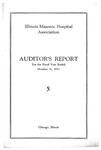 Illinois Masonic Hospital Association Auditor's Report, 1933 by Advocate Health - Midwest