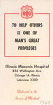 Illinois Masonic Hospital Bequest Pamphlet, 1947 by Advocate Health - Midwest