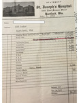Billing statement for childbirth and circumcision, 1953 February