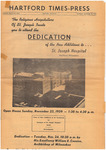 Hartford Times-Press coverage of the new additons to the hospital, 1959 November