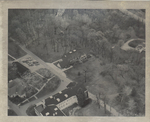 Aerial view of the English Cottage, Milwaukee Psychiatric Hospital campus, 1970's(?)