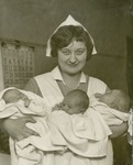 Nurse with three infants by Advocate Aurora Health