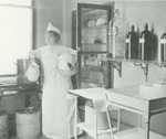 Student nurse in hospital supply room, 1913 by Advocate Aurora Health