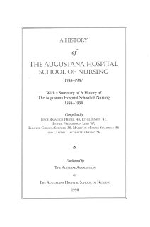 A History of the Augustana Hospital School of Nursing : 1938-1987