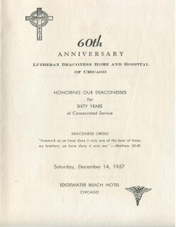 Lutheran Deaconess Home and Hospital of Chicago, 60th Anniversary, 1957 December