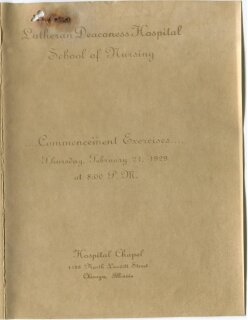 Lutheran Deaconess Hospital School of Nursing, 1929 Commencement Exercises