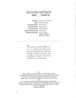 Second Opinon, 1999, N1, September