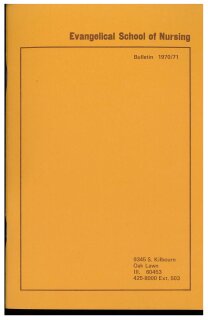 Evangelical School of Nursing Bulletin, 1970-1971